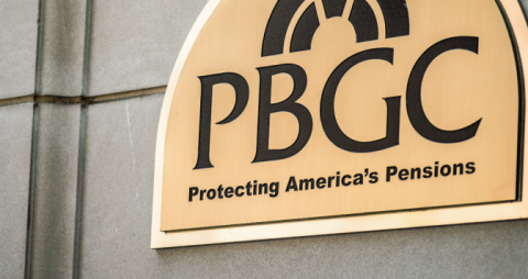 PBGC sign displayed on a building